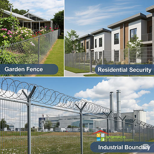 کاربردهای فنس توری حصاری و فنس مفتولی